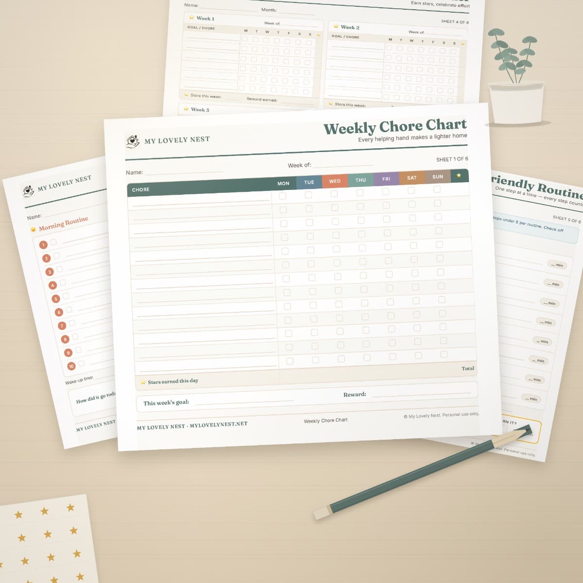 Kids Chore Chart + Routine System